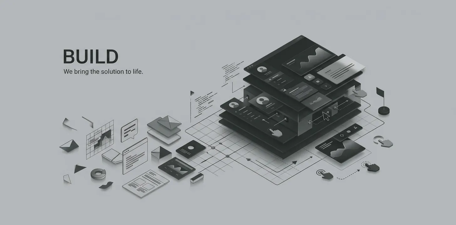 Build stage, covering implementation latency, type safety coverage, and shipped asset payload.