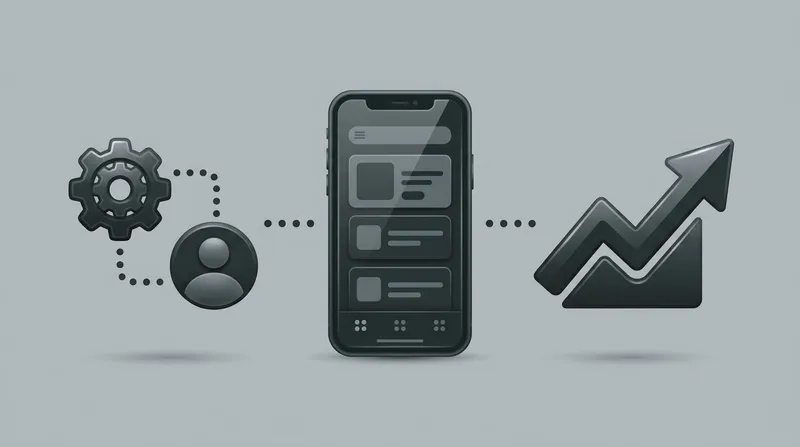 Abstract visual representing app development