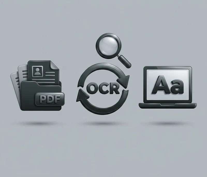 Abstract visual representing OCR development